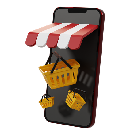 Shopping en ligne  3D Icon