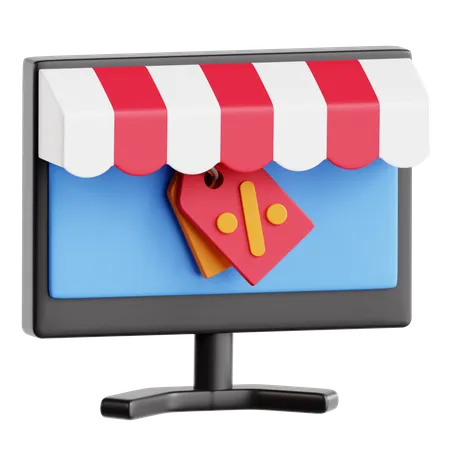 Shopping en ligne  3D Icon