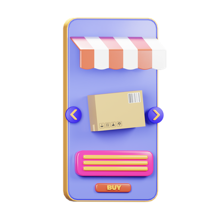 Livraison des achats en ligne  3D Icon