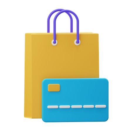 Paiement des achats en ligne  3D Illustration