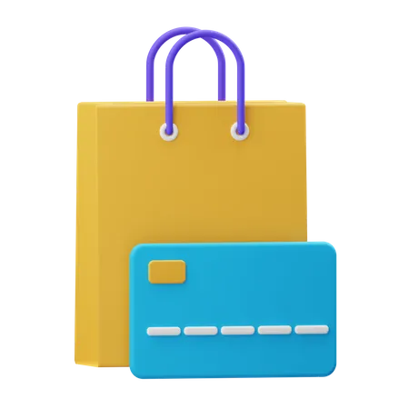 Paiement des achats en ligne  3D Illustration