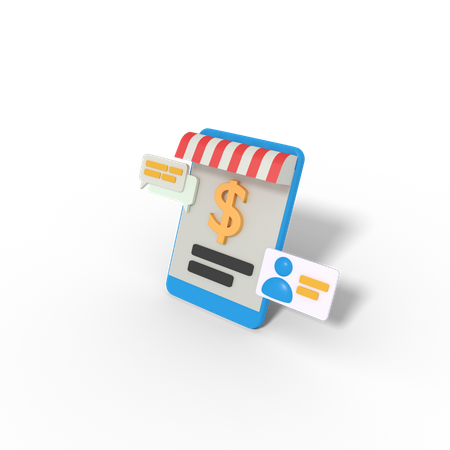 Paiement des achats en ligne  3D Icon