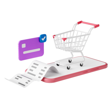 Paiement des achats en ligne  3D Icon