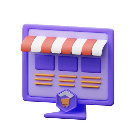 Site d'achats en ligne  3D Icon