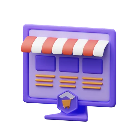 Site d'achats en ligne  3D Icon