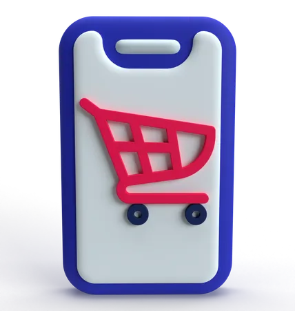 Achats mobiles  3D Icon