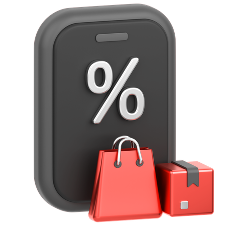 Achats mobiles  3D Icon