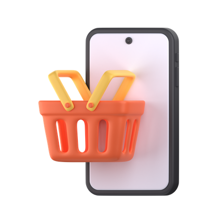 Achats mobiles  3D Icon