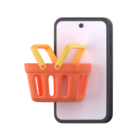 Achats mobiles  3D Icon