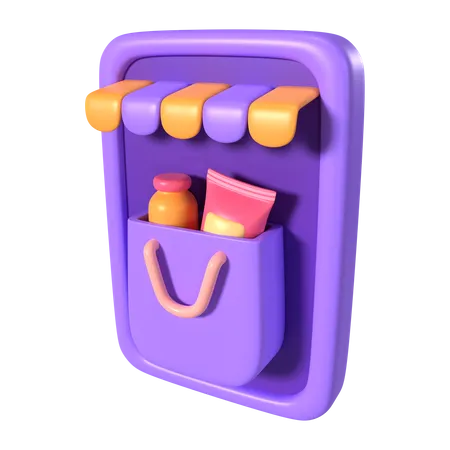 Achats mobiles  3D Icon