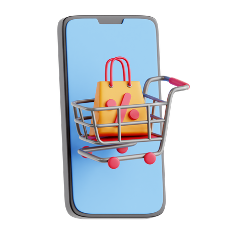 Achats mobiles  3D Icon