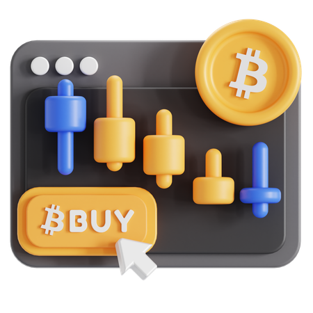 Acheter des bitcoins  3D Icon