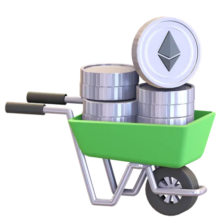 Acheter de l'Ethereum  3D Illustration