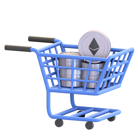 Acheter de l'Ethereum  3D Illustration