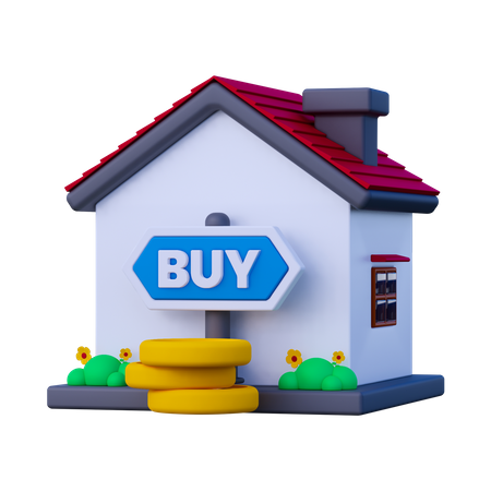 Acheter une maison  3D Icon