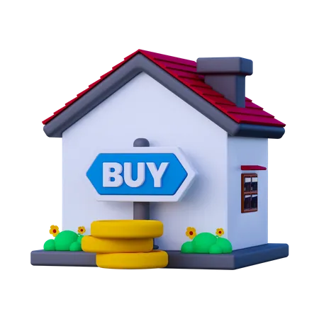 Acheter une maison  3D Icon