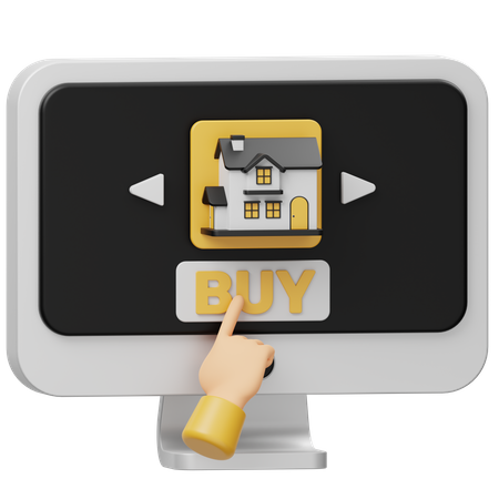 Acheter une maison sur un site internet  3D Icon