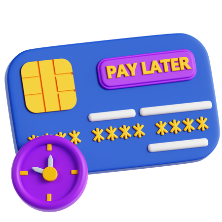 Acheter maintenant, payer plus tard  3D Icon