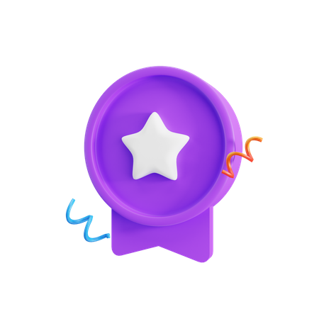 Achievement Badge  3D Illustration