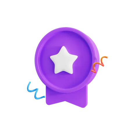 Achievement Badge  3D Illustration