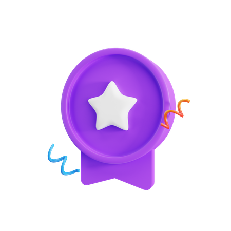 Achievement Badge 3D Illustration