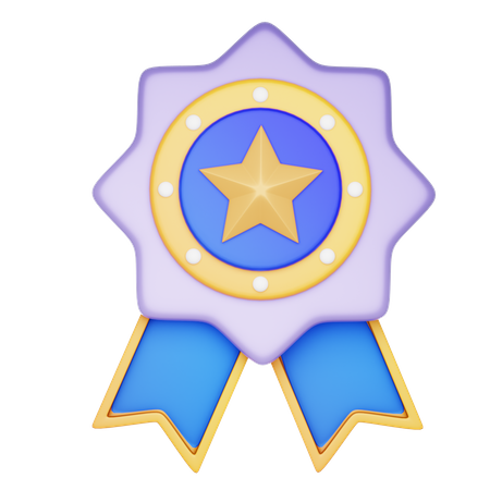 Achievement Star Badge  3D Icon