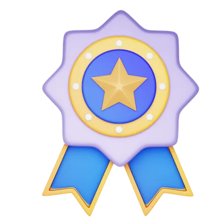 Achievement Star Badge  3D Icon