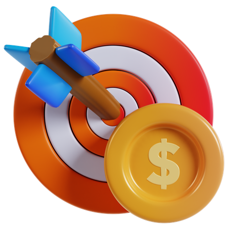 Achieving Financial Targets  3D Icon