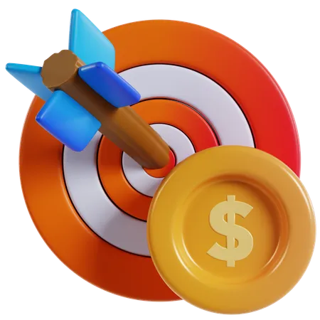 Achieving Financial Targets  3D Icon