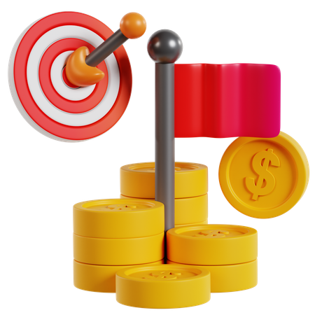 Achieving Financial Targets  3D Icon