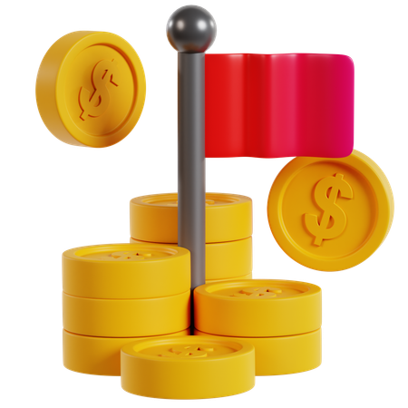 Achieving Financial Targets  3D Icon