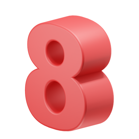 Acht  3D Icon