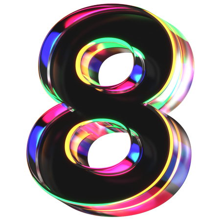 Acht Zahl  3D Icon