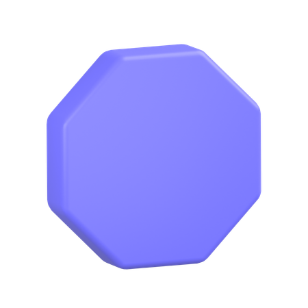 Achteck  3D Icon