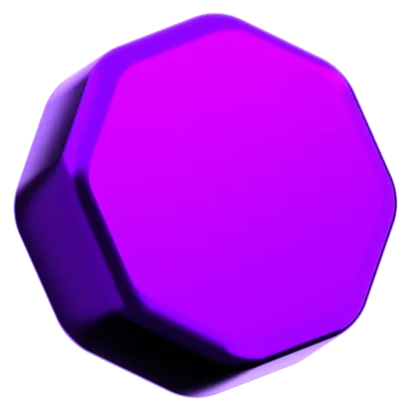 Achteck abstrakte Form  3D Icon