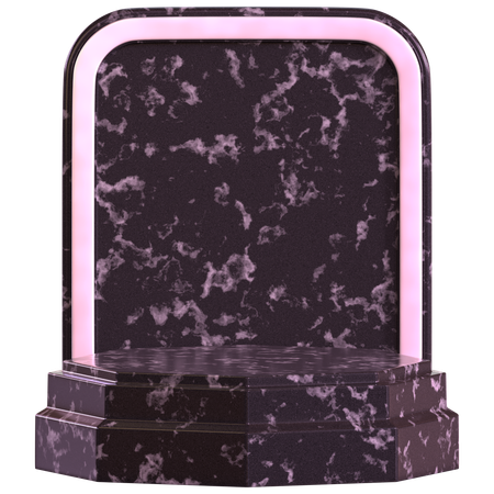 Achteck-Podium  3D Icon
