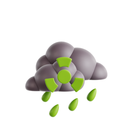 Acid Rain  3D Icon