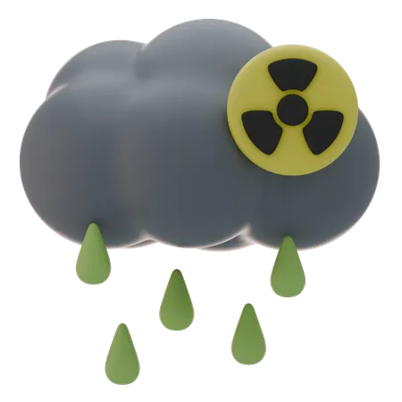 Acid Rain  3D Icon