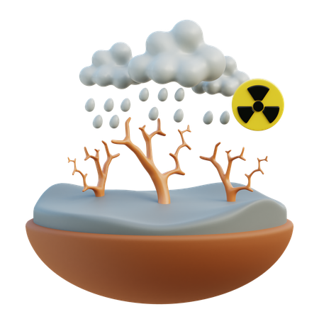Acid Rain  3D Icon