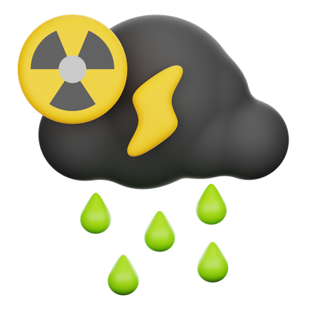 Acid Rain  3D Icon