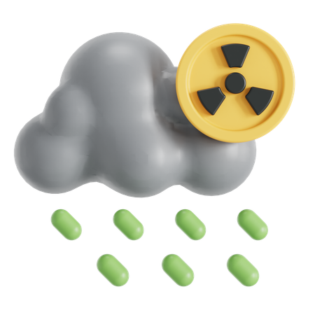 Acid rain  3D Icon