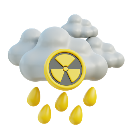 Acid Rain Pollution  3D Icon