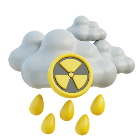 Acid Rain Pollution  3D Icon