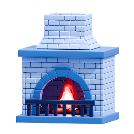 Acogedora chimenea  3D Icon