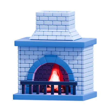 Acogedora chimenea  3D Icon