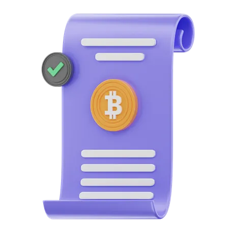 Acordo de bitcoin  3D Icon