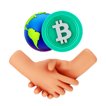 Acordo de bitcoin  3D Icon