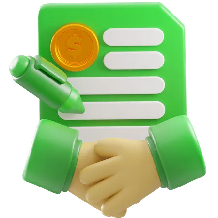 Acordo financeiro  3D Icon