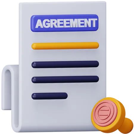 Acordo legal  3D Icon