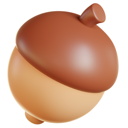 Acorn Nut  3D Icon